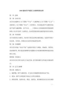 2026版知識產(chǎn)權(quán)第三方抵押擔(dān)保合同