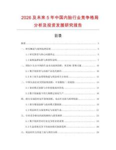 2026及未來5年中國內(nèi)胎行業(yè)競爭格局分析及投資發(fā)展研究報告