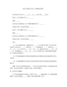 知識產權轉讓合同（專利授權2025）