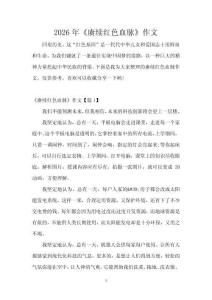 2026年《賡續(xù)紅色血脈》作文