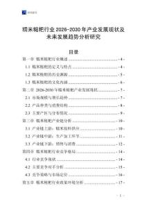 糯米糍粑行業(yè)2026-2030年產業(yè)發(fā)展現狀及未來發(fā)展趨勢分析研究