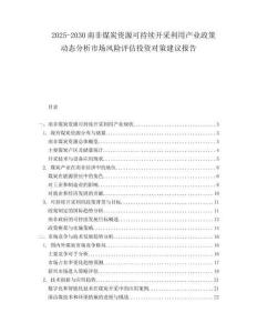 2025-2030南非煤炭資源可持續(xù)開采利用產(chǎn)業(yè)政策動態(tài)分析市場風險評估投資對策建議報告