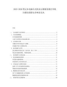 2025-2030筆記本電腦臺(tái)式機(jī)顯示器服務(wù)器打印機(jī)掃描儀投影儀音響麥克風(fēng)