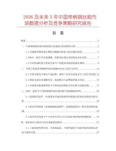 2026及未來5年中國(guó)帶柄鋼絲刷市場(chǎng)數(shù)據(jù)分析及競(jìng)爭(zhēng)策略研究報(bào)告