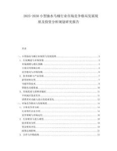 2025-2030小型抽水馬桶行業市場競爭格局發展現狀及投資分析規劃研究報告