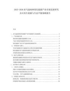 2025-2030亞馬遜雨林綠色能源產(chǎn)業(yè)市場發(fā)展研究及可再生能源與生態(tài)平衡策略報告