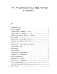 2025-2030湯加旅游資源開發與文化遺產保護可持續發展策略研究
