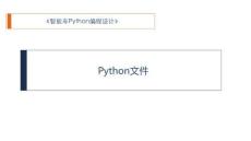 Python程序設計入門與實戰(zhàn) 課件 8、Python文件