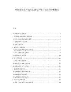 2026磁鐵生產(chǎn)技術(shù)創(chuàng)新與產(chǎn)業(yè)升級(jí)路徑分析報(bào)告