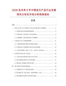2026及未來5年中國皮化產品行業發展現狀分析及市場分析預測報告