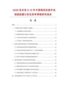 2026及未來5-10年中國剃須皮袋市場調查數據分析及競爭策略研究報告