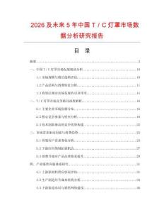 2026及未來5年中國T／C燈罩市場數據分析研究報告