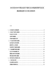 2025至2030中国自动充气袋行业市场深度研究及发展前景投资可行性分析报告