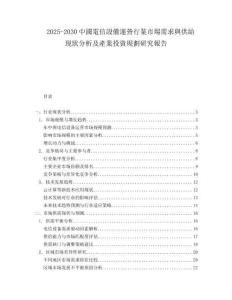 2025-2030中國(guó)電信設(shè)備運(yùn)營(yíng)行業(yè)市場(chǎng)需求與供給現(xiàn)狀分析及產(chǎn)業(yè)投資規(guī)劃研究報(bào)告
