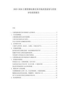 2025-2030古董瓷器玩器交易市場真?zhèn)舞b別與價(jià)值評(píng)估投資報(bào)告