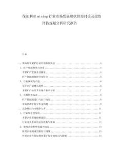 保加利亞mining行業(yè)市場發(fā)展現(xiàn)狀供需討論及投資評估規(guī)劃分析研究報告