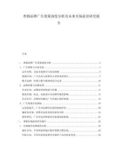 香煙品牌廣告效果深度分析及未來市場前景研究報告