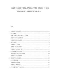 2025至2030中國(guó)25呋喃二甲酸（FDCA）行業(yè)市場(chǎng)深度研究與戰(zhàn)略咨詢(xún)分析報(bào)告
