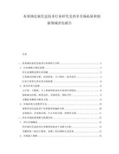 布基纳法索信息技术行业研究及西非市场拓展和创新领域评估报告
