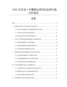 2025及未來5年震箱玩具項目投資價值分析報告