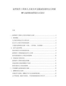 波黑軟件工程師人才流失率為題深度調查及合理薪酬與福利機制貸款方式設計