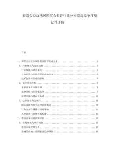 彩票公益玩法風險獎金監管行業分析票房競爭環境法律評估