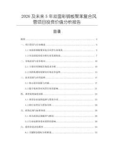 2026及未來5年雙面彩鋼板聚苯復合風管項目投資價值分析報告