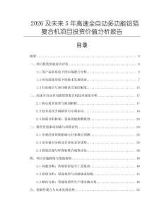 2026及未來5年高速全自動多功能鋁箔復合機項目投資價值分析報告