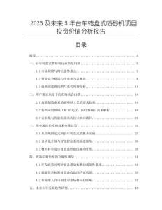 2025及未來5年臺車轉盤式噴砂機項目投資價值分析報告
