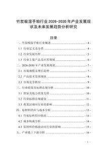 竹炭吸濕手帕行業(yè)2026-2030年產(chǎn)業(yè)發(fā)展現(xiàn)狀及未來發(fā)展趨勢分析研究