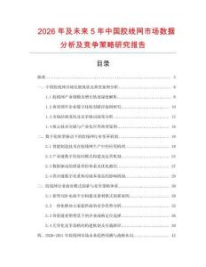 2026年及未來5年中國膠線網(wǎng)市場數(shù)據(jù)分析及競爭策略研究報告