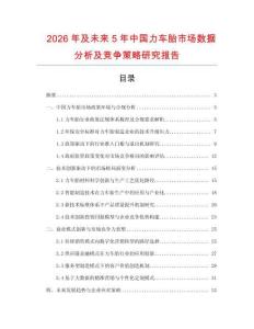 2026年及未來(lái)5年中國(guó)力車胎市場(chǎng)數(shù)據(jù)分析及競(jìng)爭(zhēng)策略研究報(bào)告