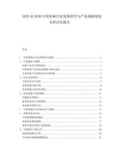 2025至2030中國亞麻行業發展研究與產業戰略規劃分析評估報告