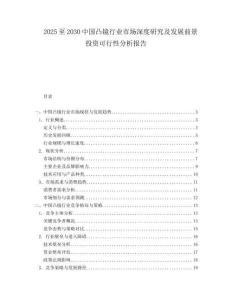 2025至2030中國凸鏡行業市場深度研究及發展前景投資可行性分析報告