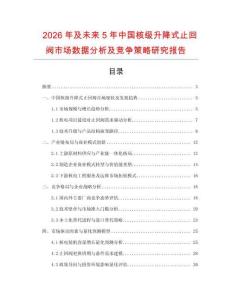2026年及未來5年中國核級升降式止回閥市場數(shù)據(jù)分析及競爭策略研究報告