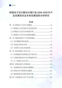 跨境電子支付解決方案行業2026-2030年產業發展現狀及未來發展趨勢分析研究