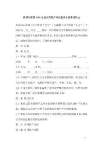 房瑾與配偶2026年度共同財(cái)產(chǎn)分割及子女撫養(yǎng)權(quán)協(xié)議