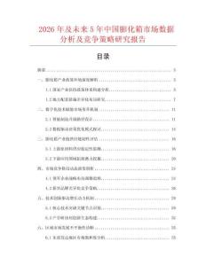 2026年及未來5年中國膨化箱市場數(shù)據(jù)分析及競爭策略研究報告