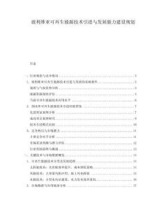 玻利維亞可再生能源技術(shù)引進與發(fā)展能力建設(shè)規(guī)劃