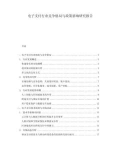 電子支付行業(yè)競爭格局與政策影響研究報(bào)告