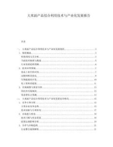 大米副產(chǎn)品綜合利用技術(shù)與產(chǎn)業(yè)化發(fā)展報告