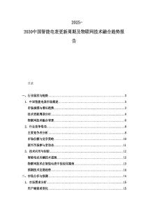 2025-2030中國智能電表更新周期及物聯(lián)網(wǎng)技術融合趨勢報告