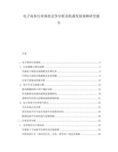 電子商務(wù)行業(yè)現(xiàn)狀競爭分析及機(jī)遇發(fā)展策略研究報(bào)告