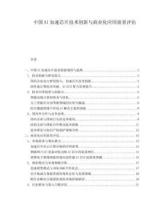 中國AI加速芯片技術(shù)創(chuàng)新與商業(yè)化應(yīng)用前景評估
