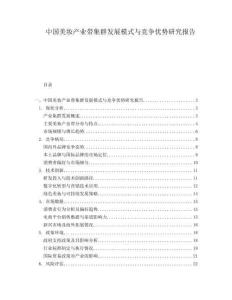 中國美妝產業帶集群發展模式與競爭優勢研究報告