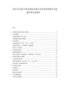 2025至2030中國(guó)無線低音炮行業(yè)市場(chǎng)深度研究與戰(zhàn)略咨詢分析報(bào)告