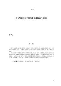 怎樣認(rèn)識(shí)我國(guó)民事強(qiáng)制執(zhí)行措施 (2)