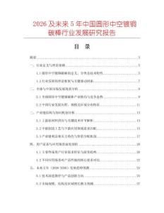2026及未來5年中國圓形中空鍍銅碳棒行業發展研究報告