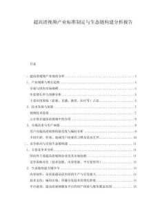 超高清視頻產(chǎn)業(yè)標準制定與生態(tài)鏈構(gòu)建分析報告