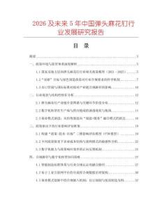 2026及未來5年中國彈頭麻花釘行業發展研究報告